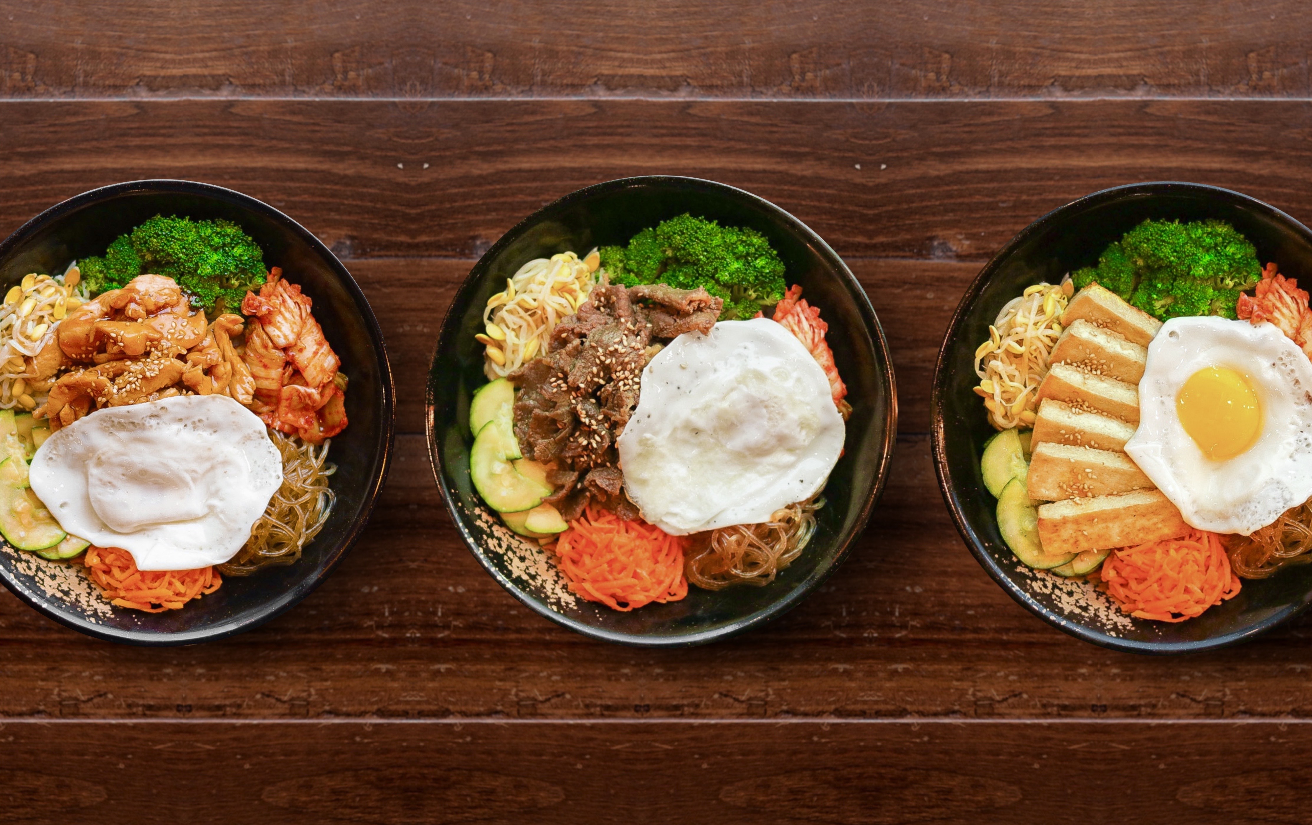 Korean BBQ Bibimbap bowls from Burning Rice