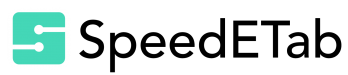 Speed E Tab s logo horizontal color white