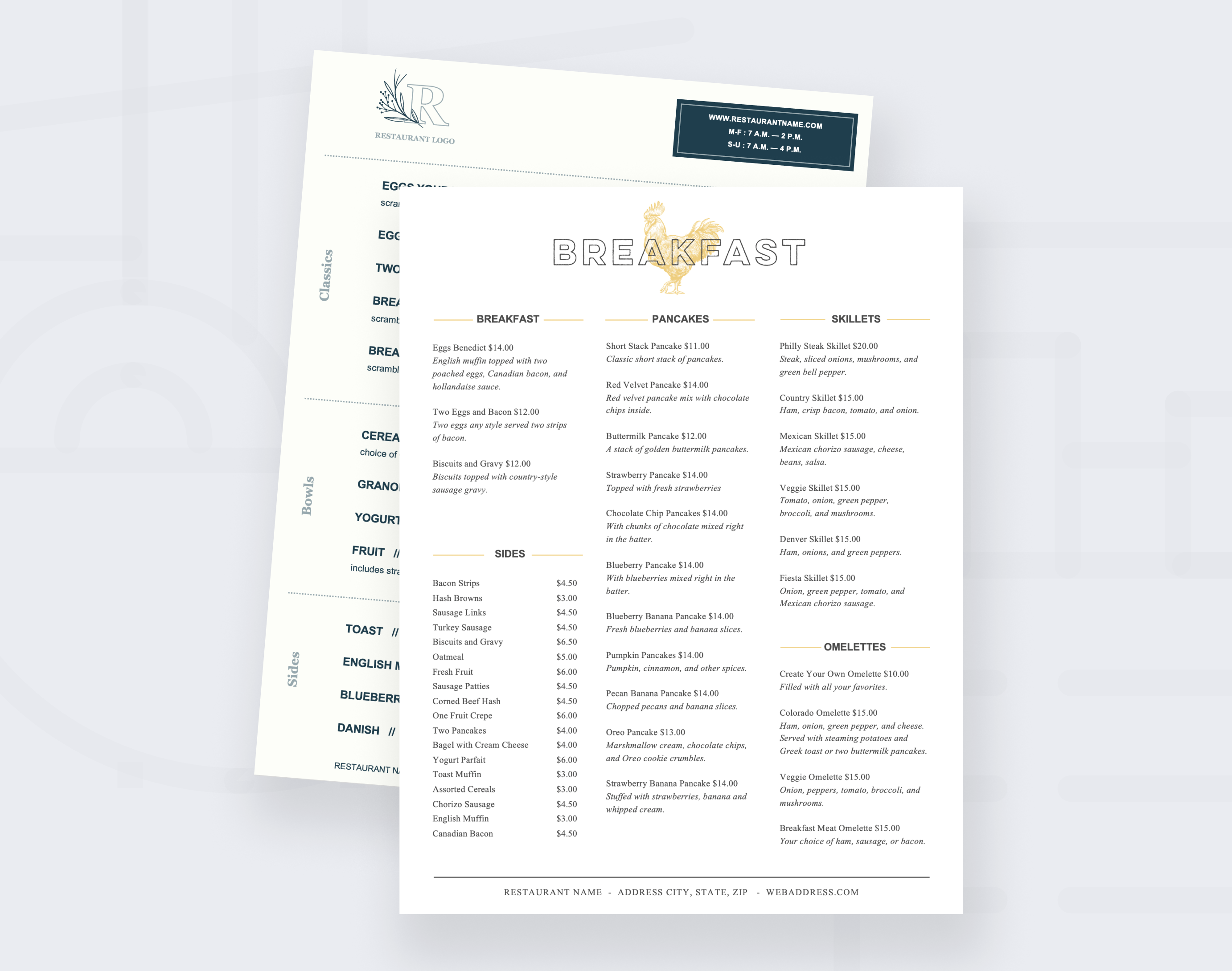 breakfast menu template