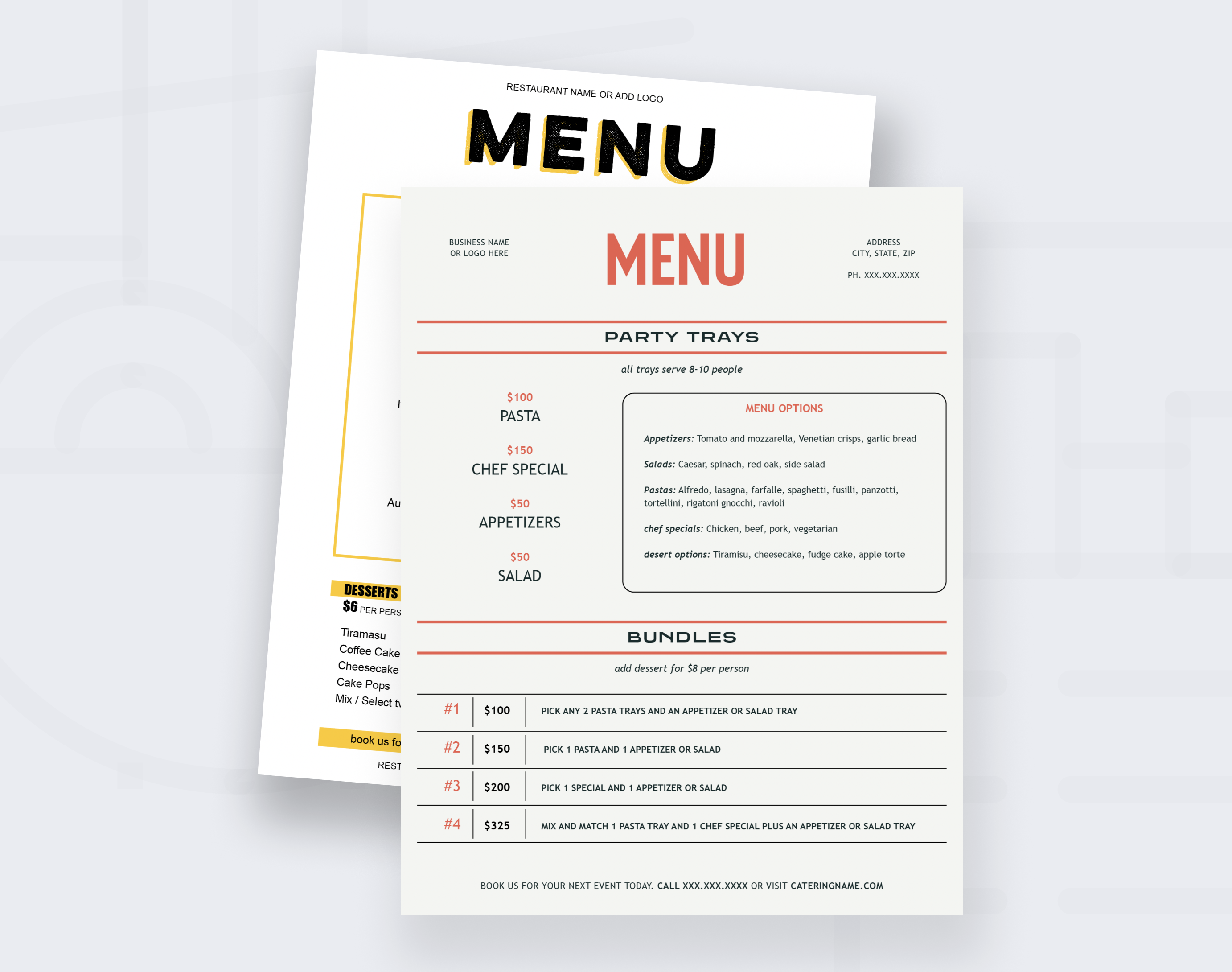 banquet menu design