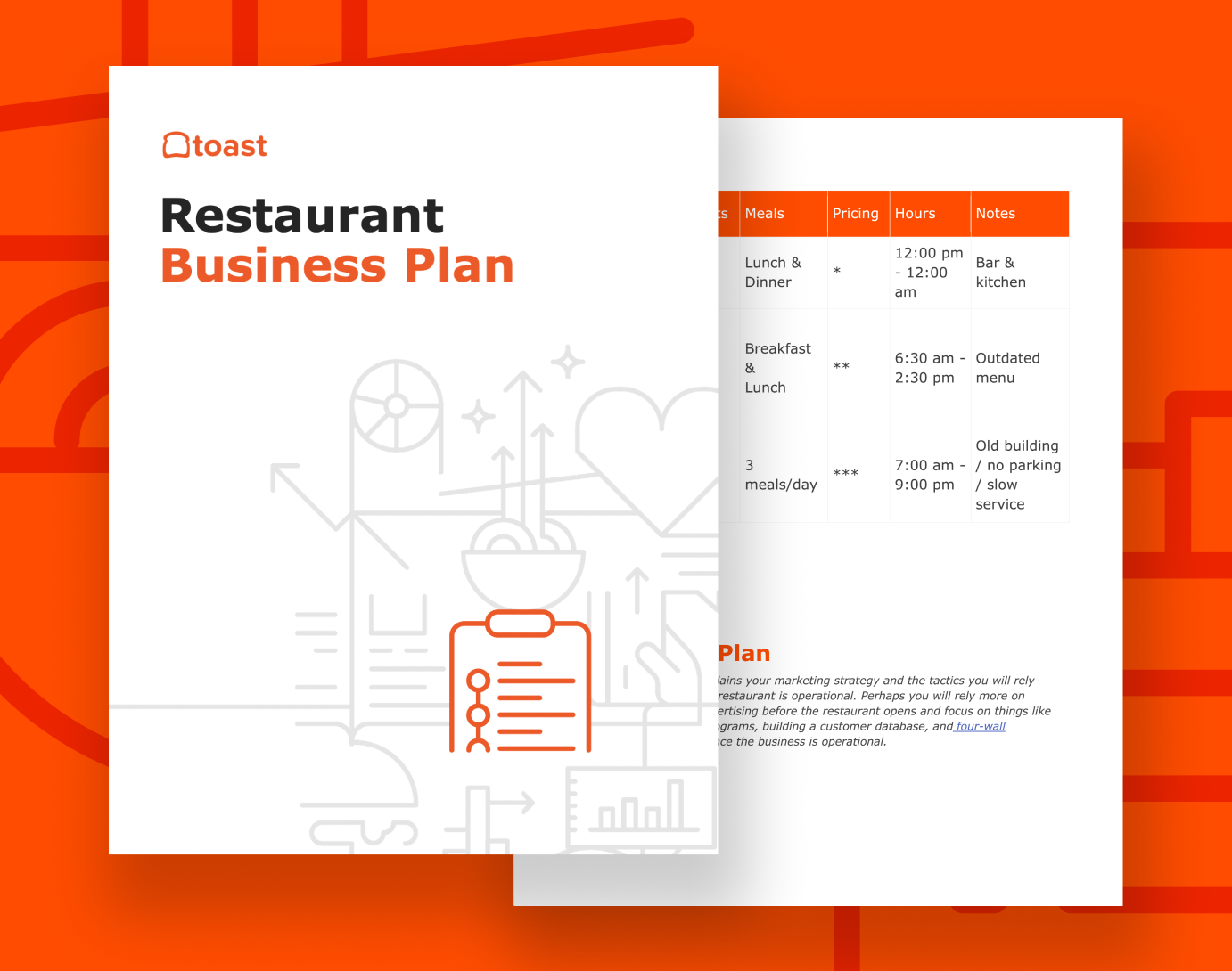 Restaurant Business Plan Template  Toast POS Inside How To Write Business Profile Template