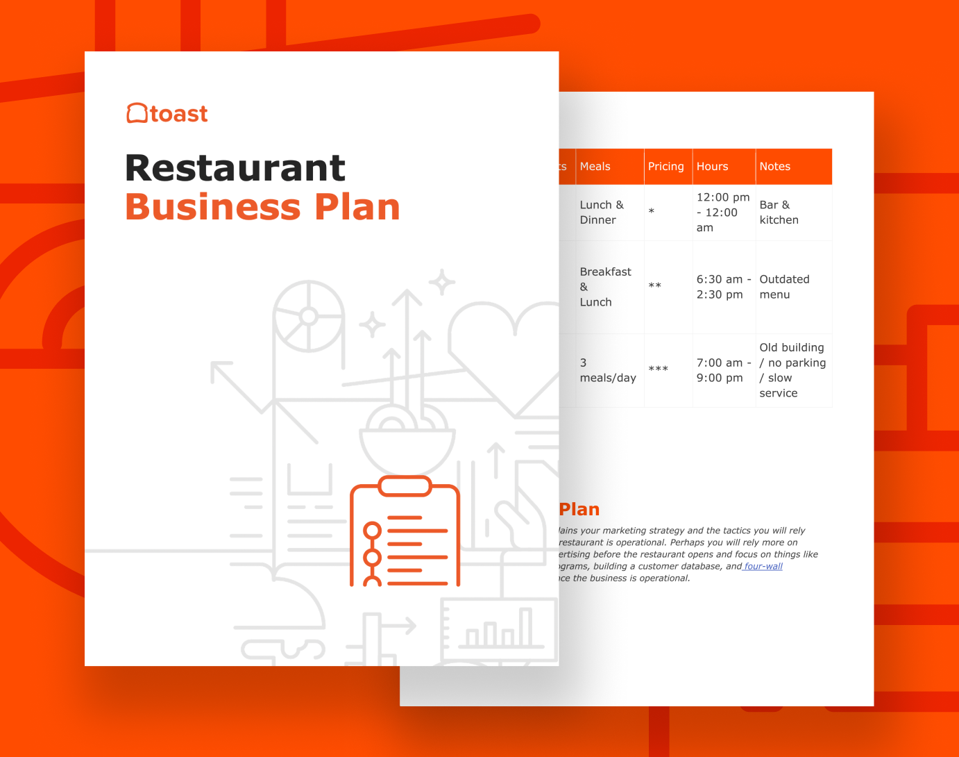 new restaurant business plan template