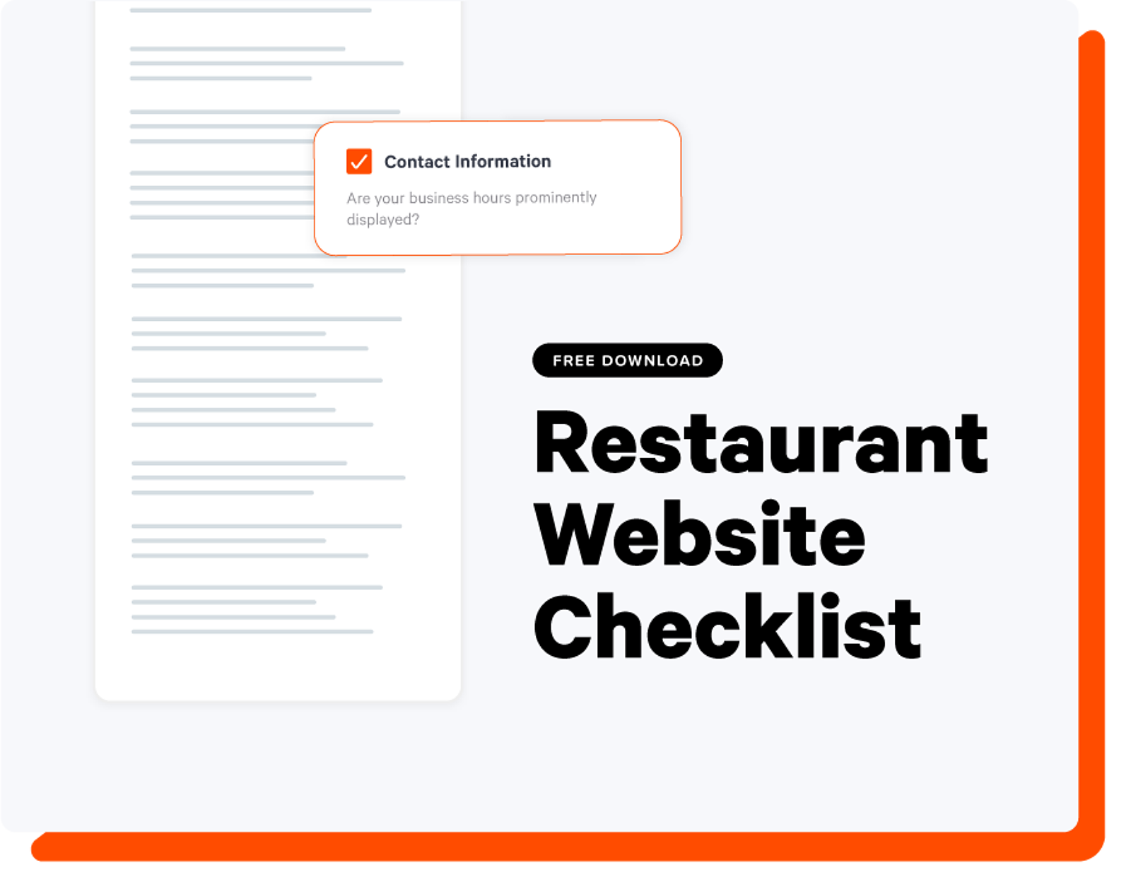 Restaurant Website Checklist Landing Page Thumbnail