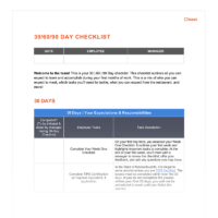 30-60-90-Day Checklist