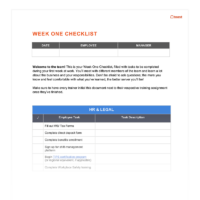 Week 1 Checklist