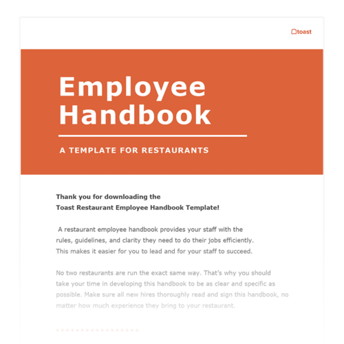 Employee Handbook Template