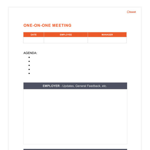 One-on-One Meeting Template