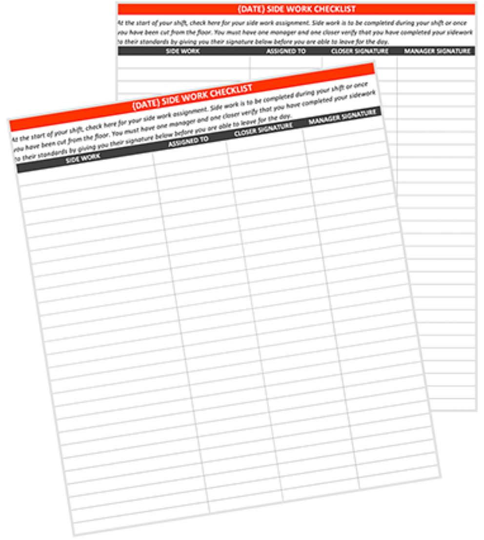 Server Side Work Checklist Why You Need One and How to Use it On the
