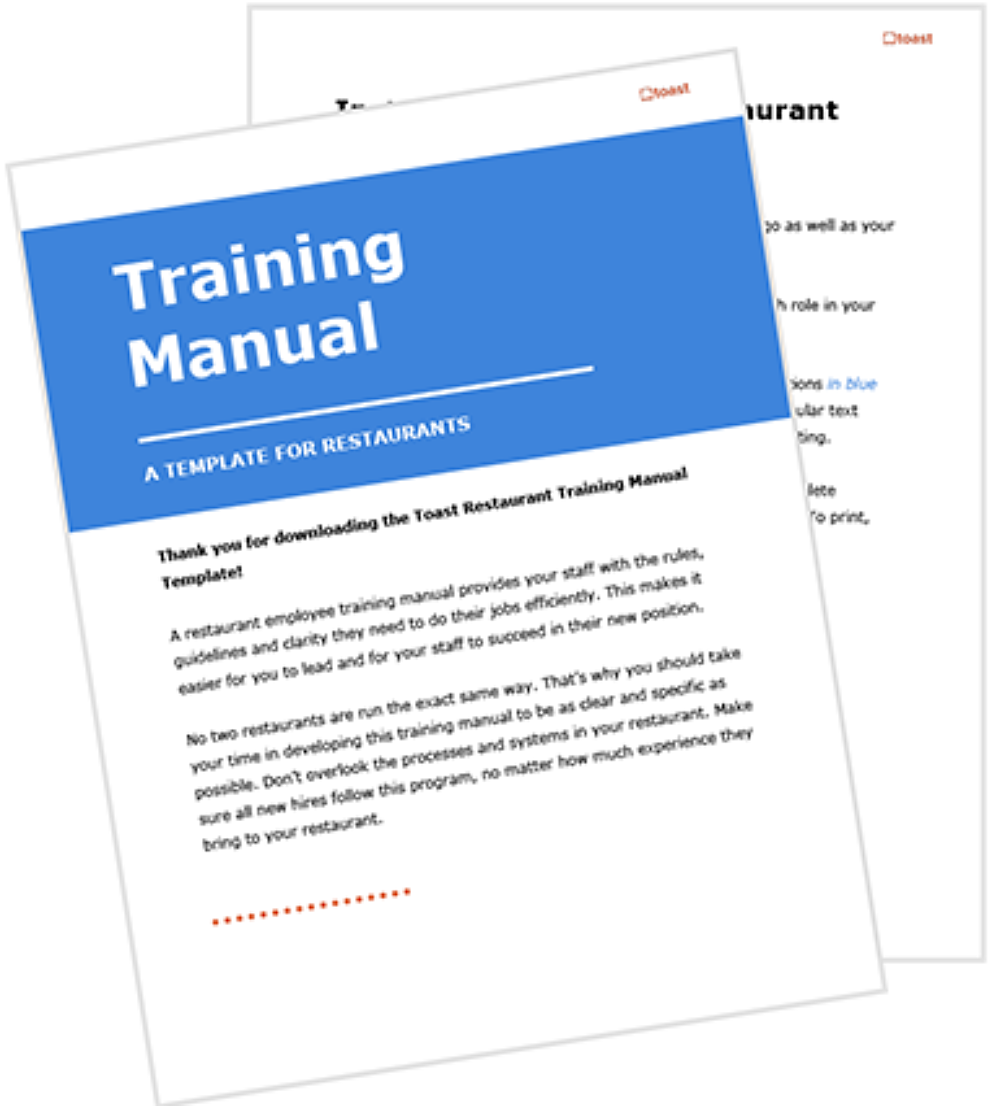 How To Create An Effective Restaurant Training Manual Template On