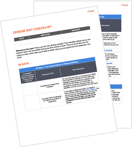30-60-90-Day Checklist