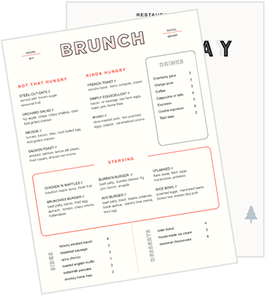 Restaurant Menu Templates