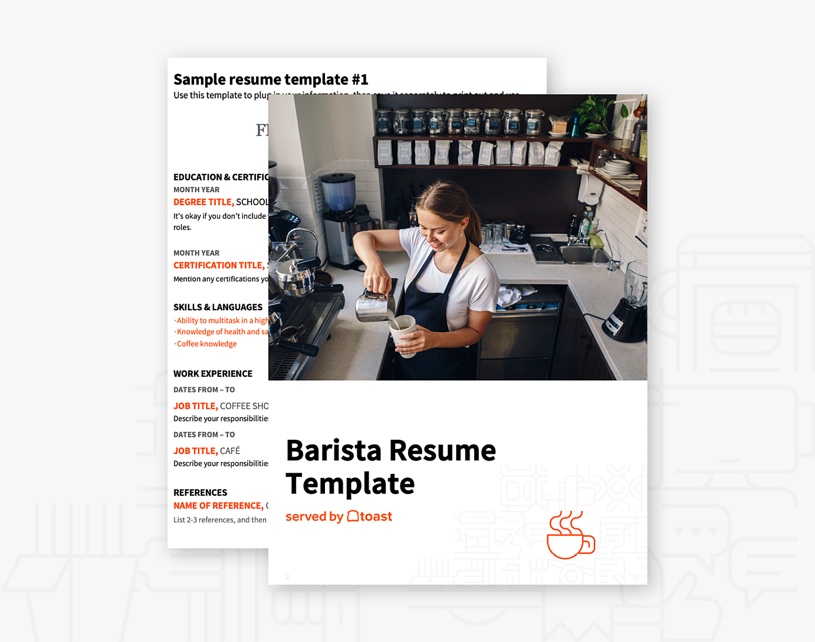 Barista resume template whats inside
