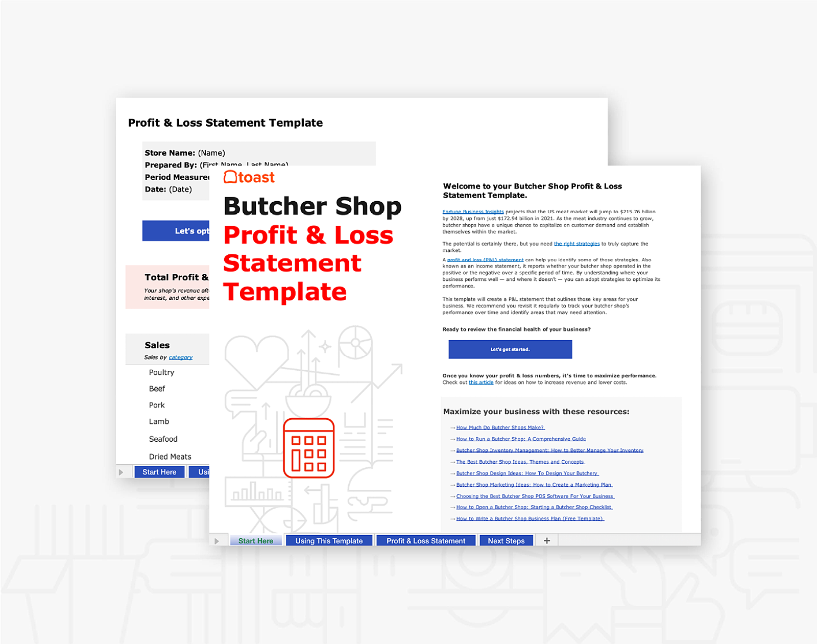 Butcher shop p and L statement whats inside