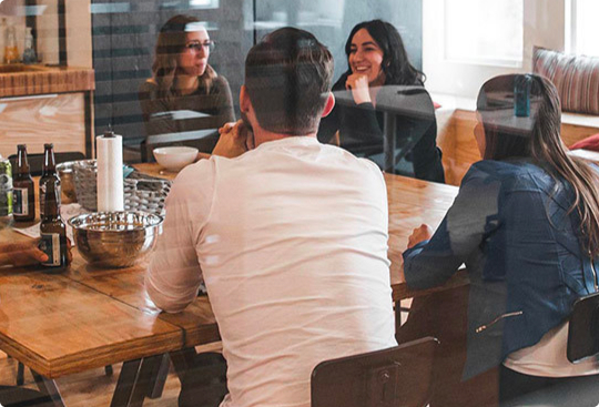 People sitting at table