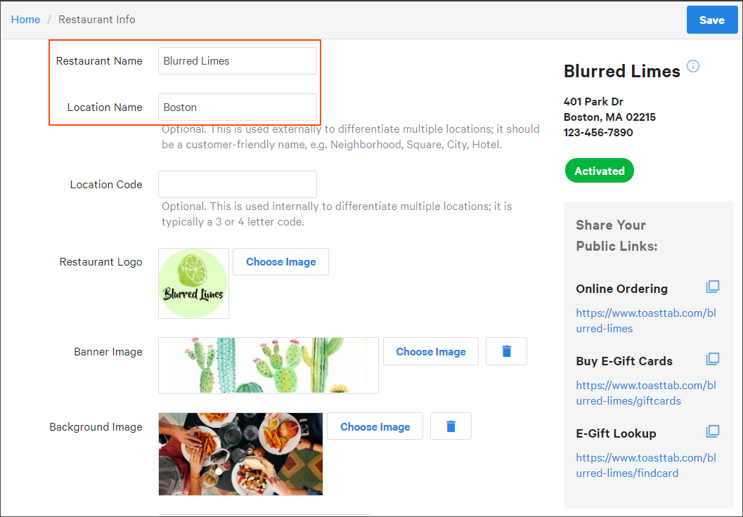 Setting Up E Gift Cards Toast Pos