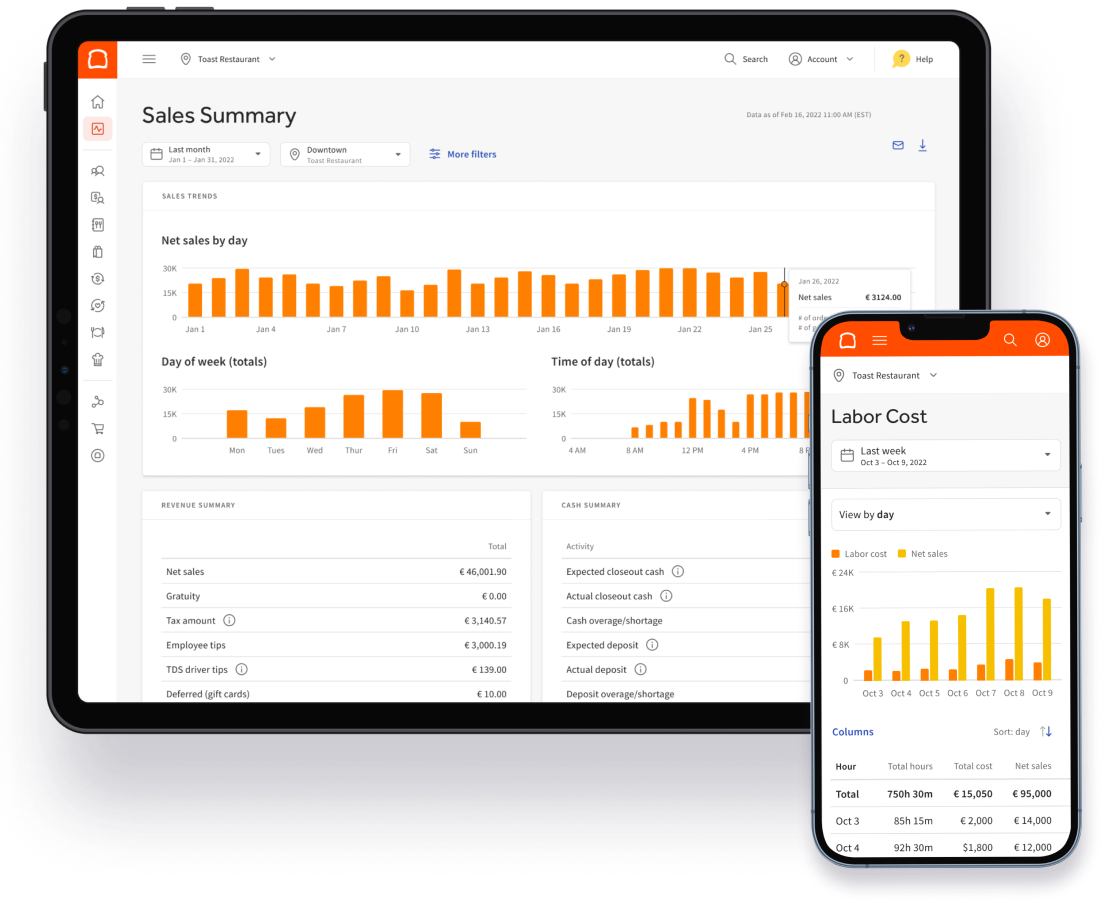 Casual Dining POS System Toast POS