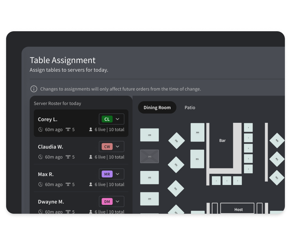 Img toast tables floor plan