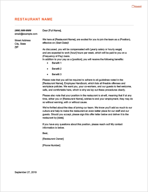 Offer Letter Template