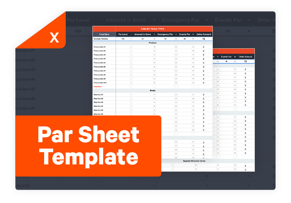 Par Inventory Sheet Template