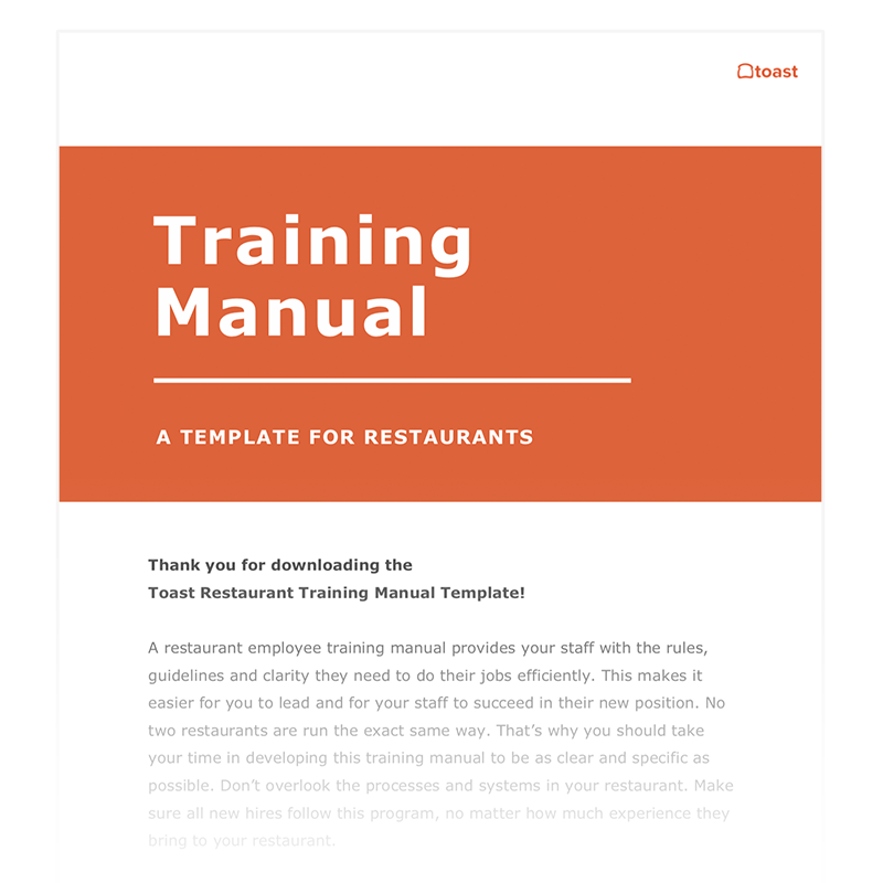 Training Manual Template