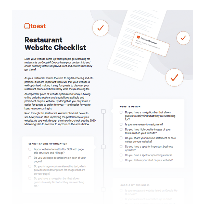 Restaurant Website Checklist