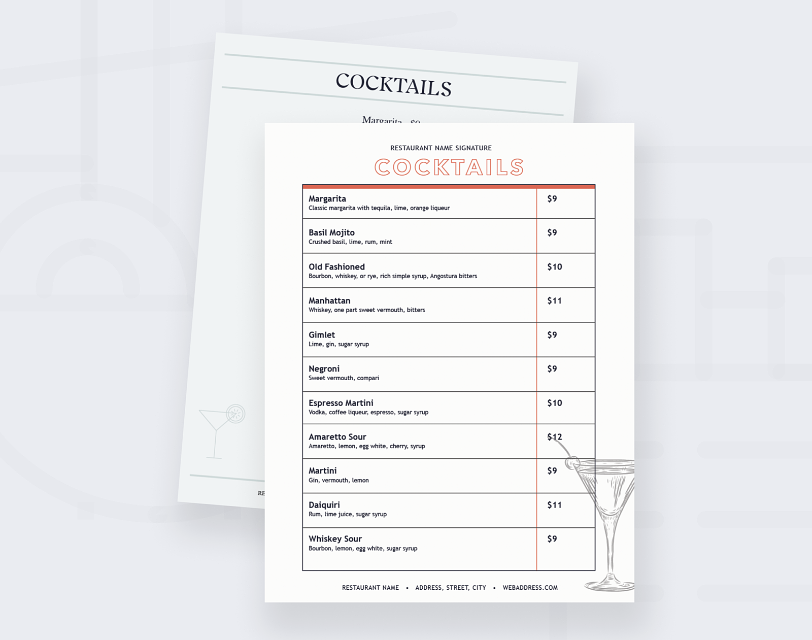 Whats Inside cocktails