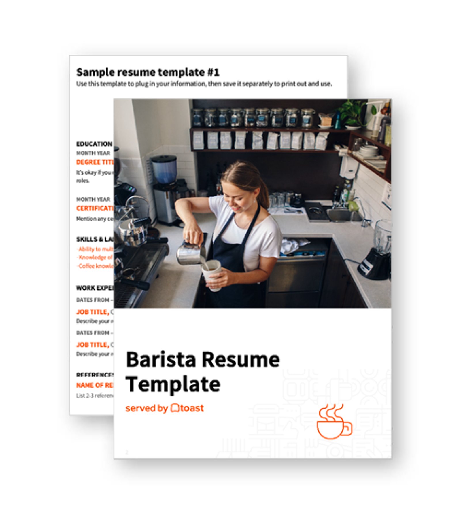 Barista resume template thumbnail