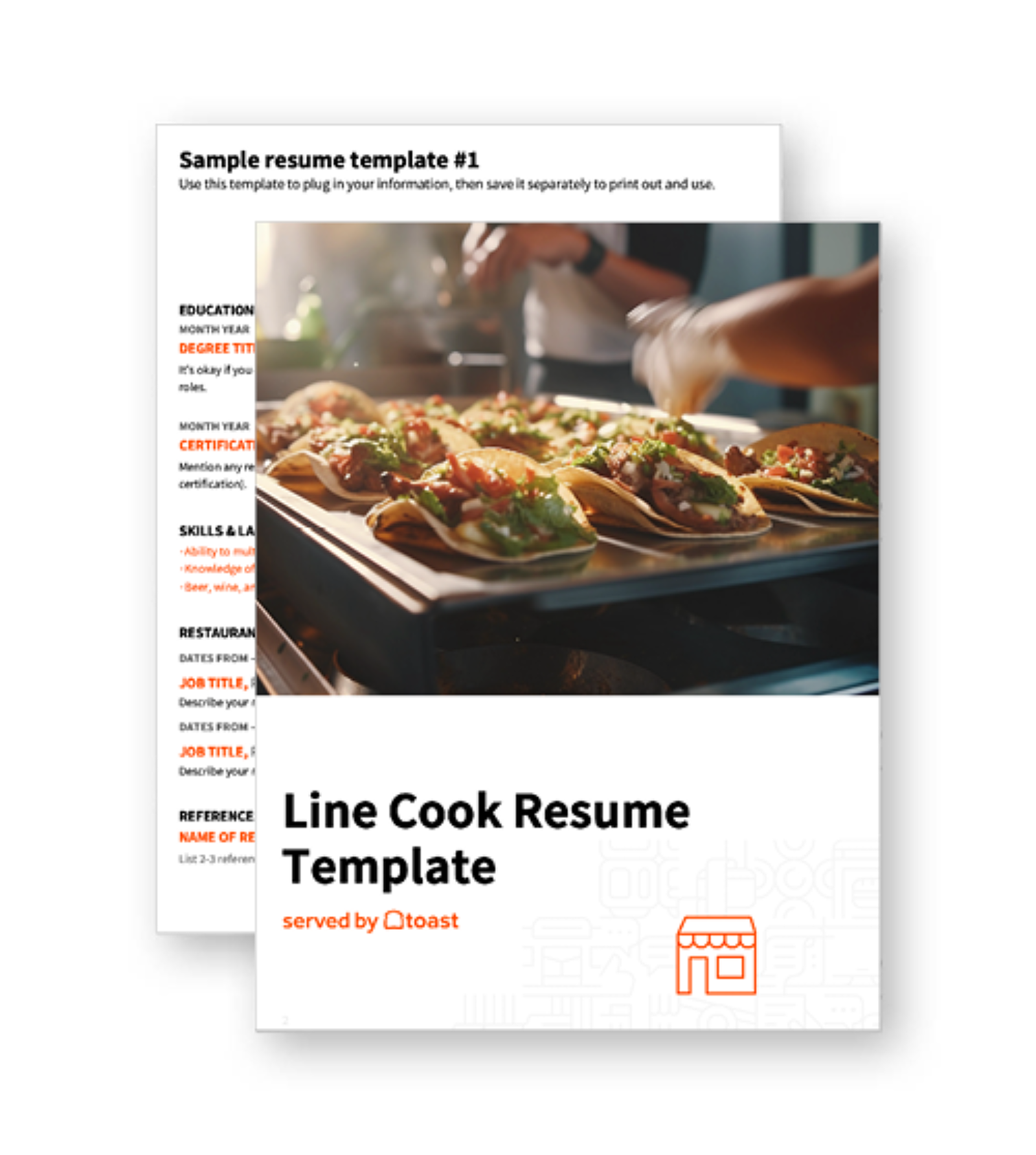 Line Cook Resume Template | Toast POS