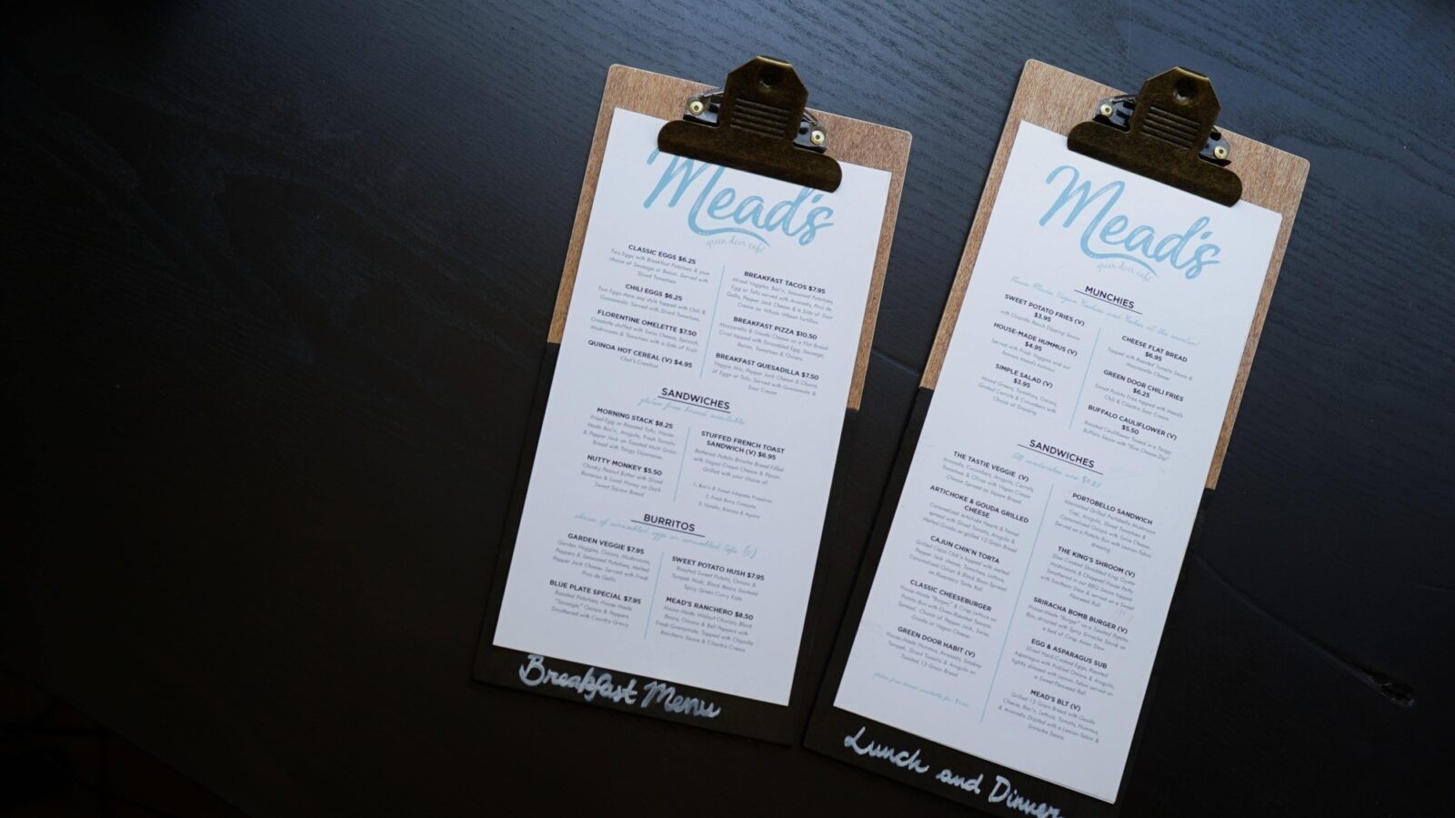 Menu design