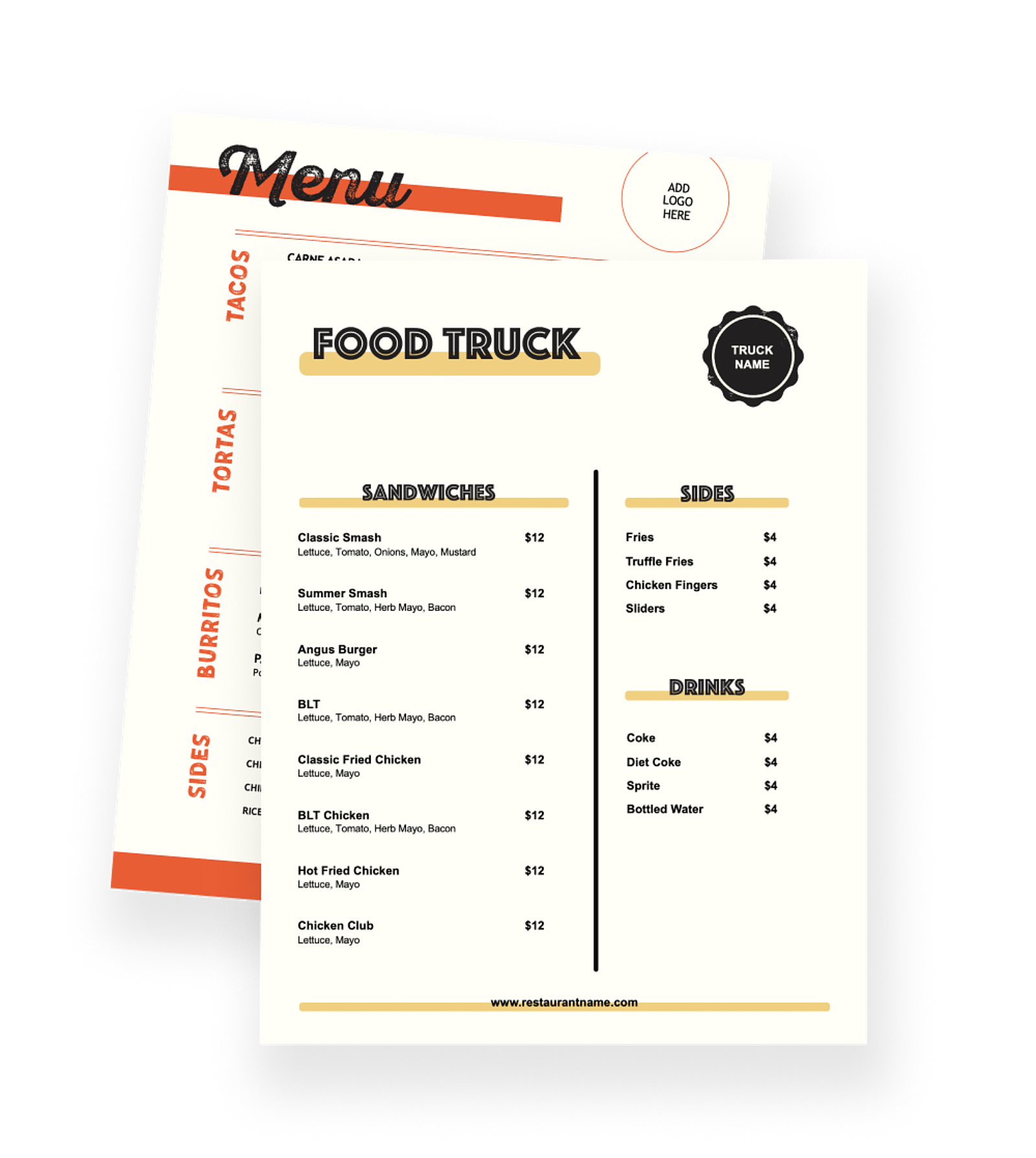 How to Make a Food Truck Menu Design With Examples (Free Template)